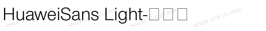 HuaweiSans Light字体转换